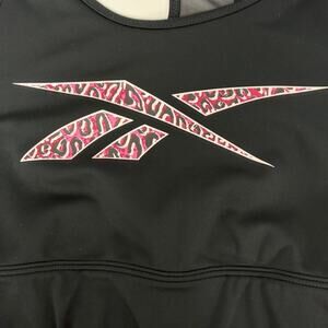 Reebok Mesh Back Sports Bra H56410 Black EUC No Size Tag (Approx M)